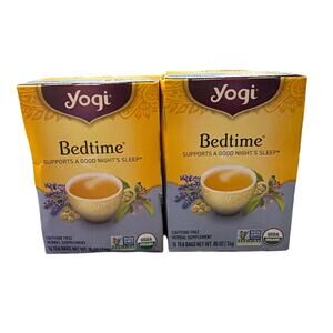 Lot of 2 - Yogi Bedtime Tea Supports A Good Night's Sleep Herbal Tea New